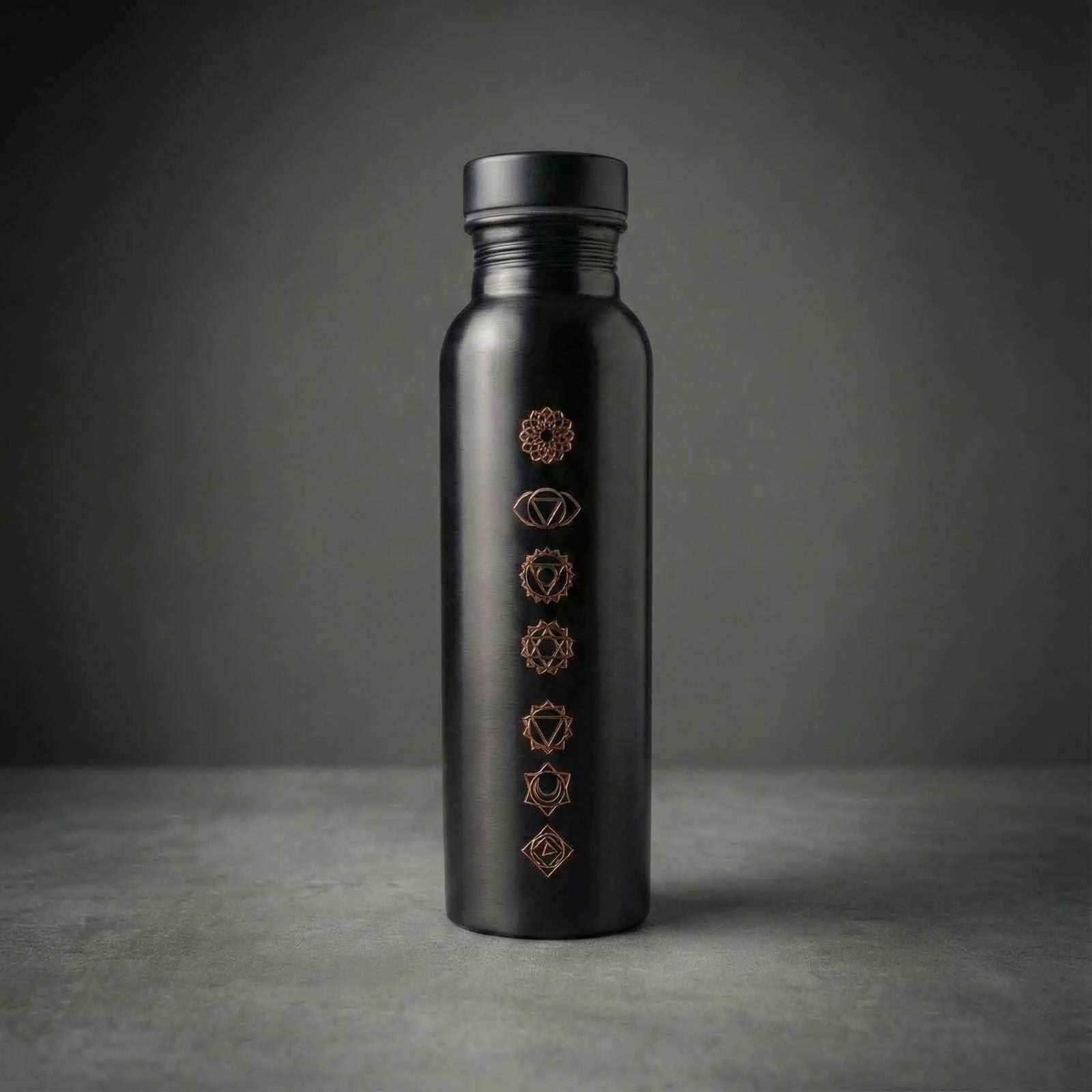 Vintage Chakra Copper Water Bottle – Ayurvedic Design