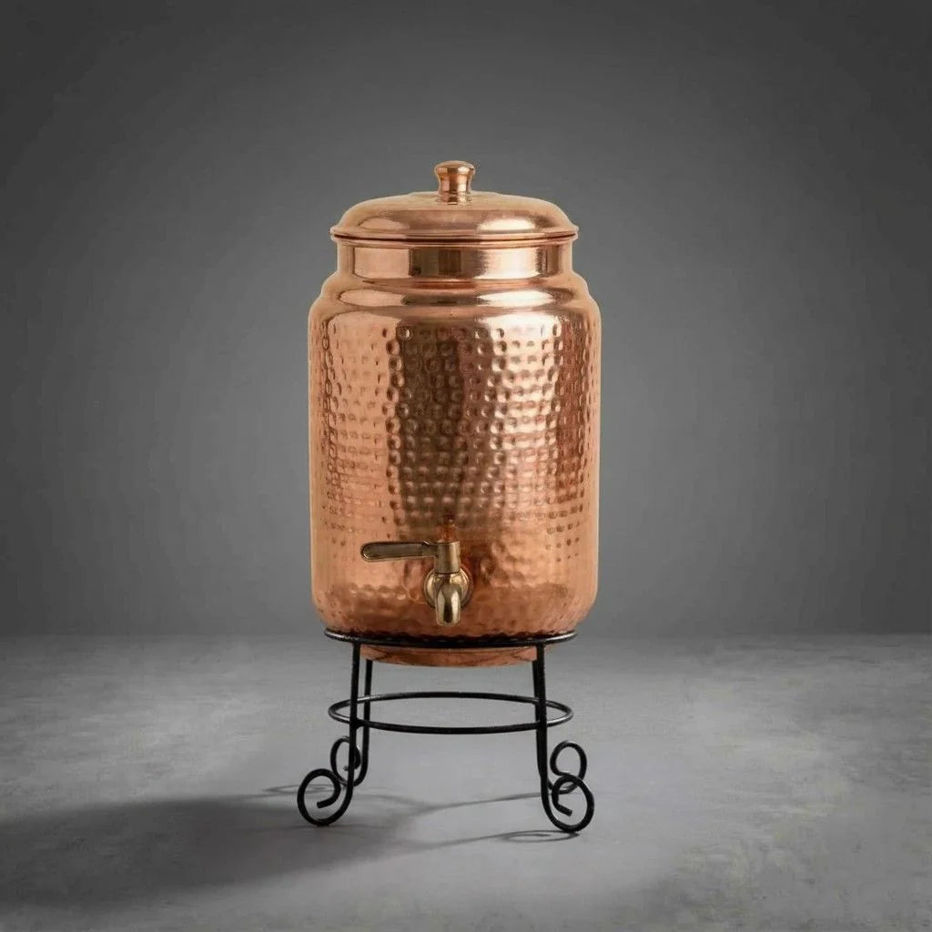 Hammered Copper Water Dispenser 6L | Pure Copper