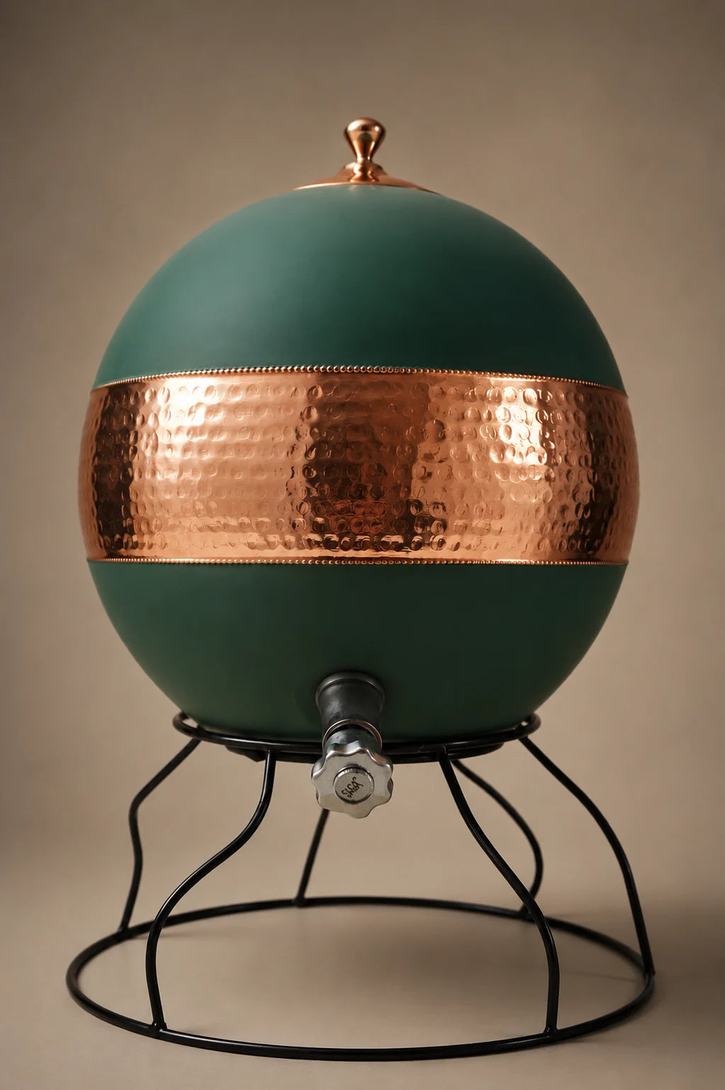 Aurora Globe Pure Copper Water Dispenser with Stand – 14 Liter