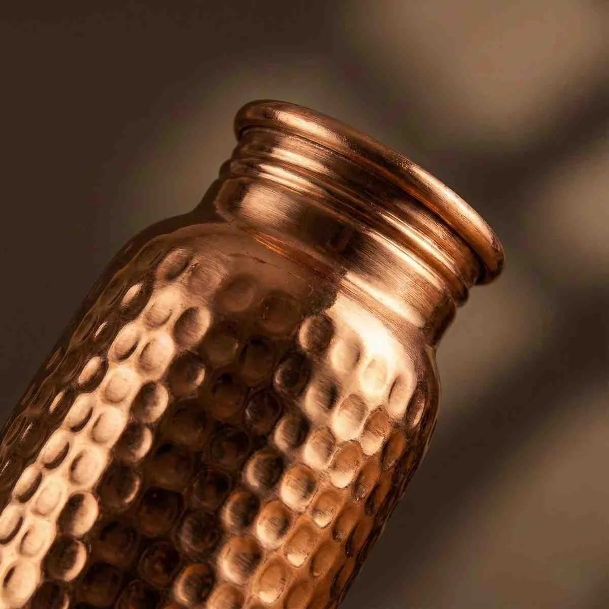 Hammered Pure Copper Water Bottle 950ml