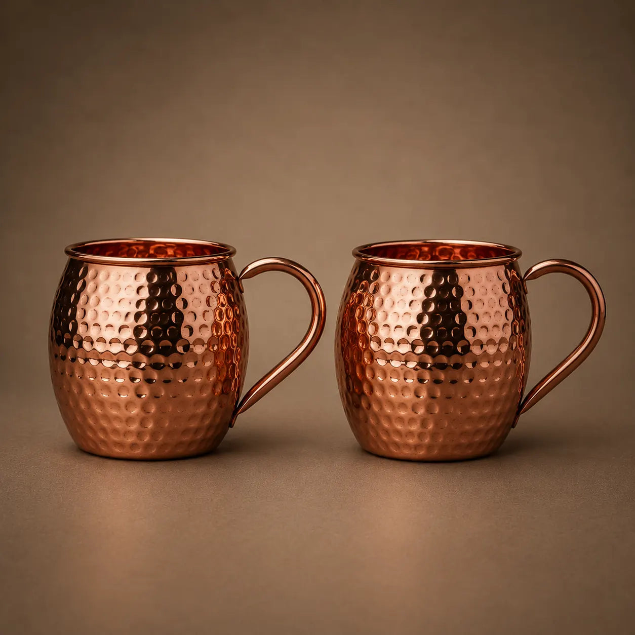 Pure Copper Moscow Mule Mugs (Set of 2) | Premium Barware