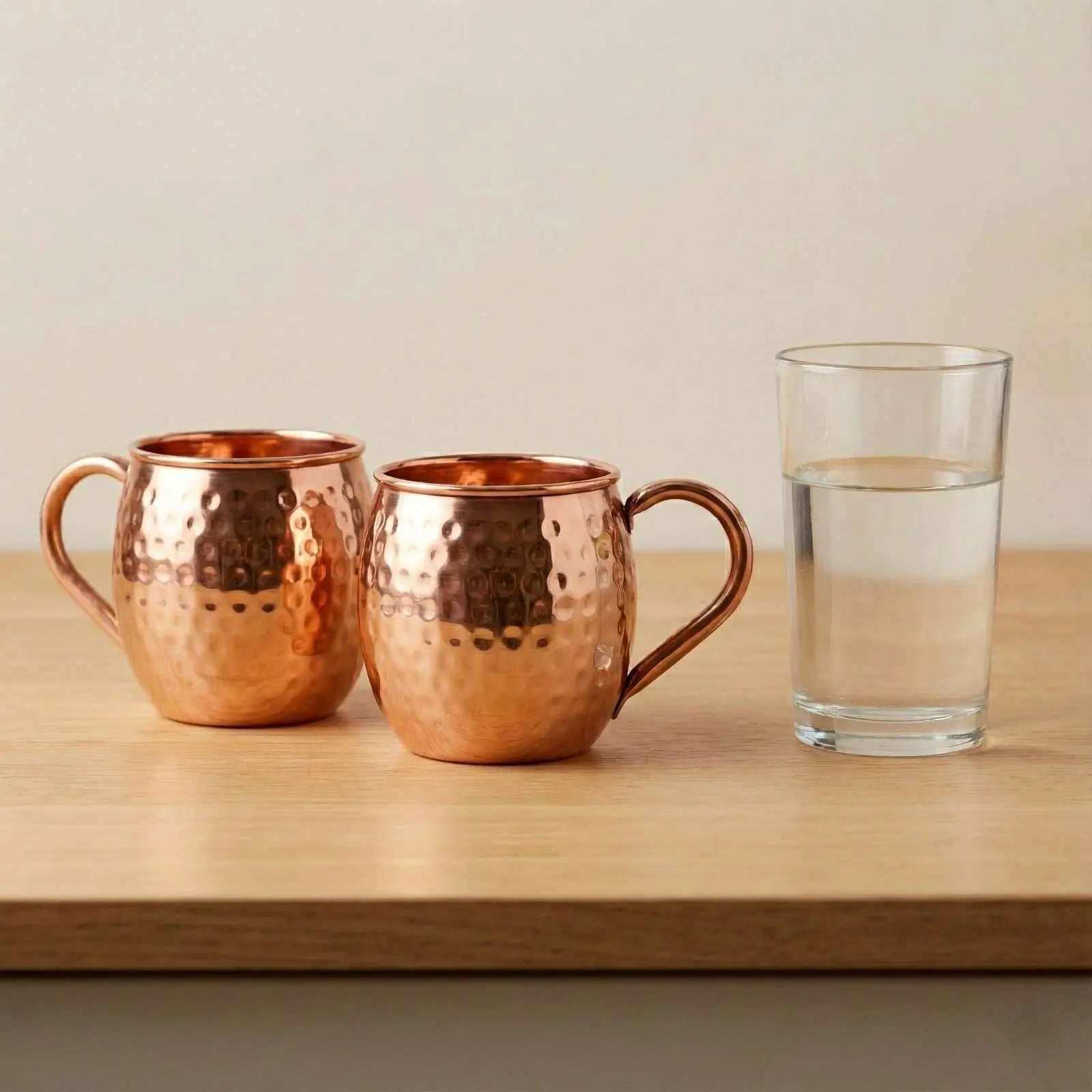 Pure Copper Moscow Mule Mugs (Set of 2) | Premium Barware