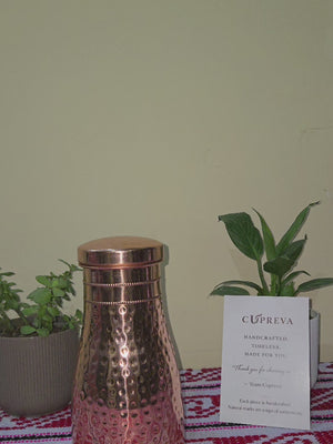 Pure Copper Bedside Carafe | Premium Copper Water Carafe
