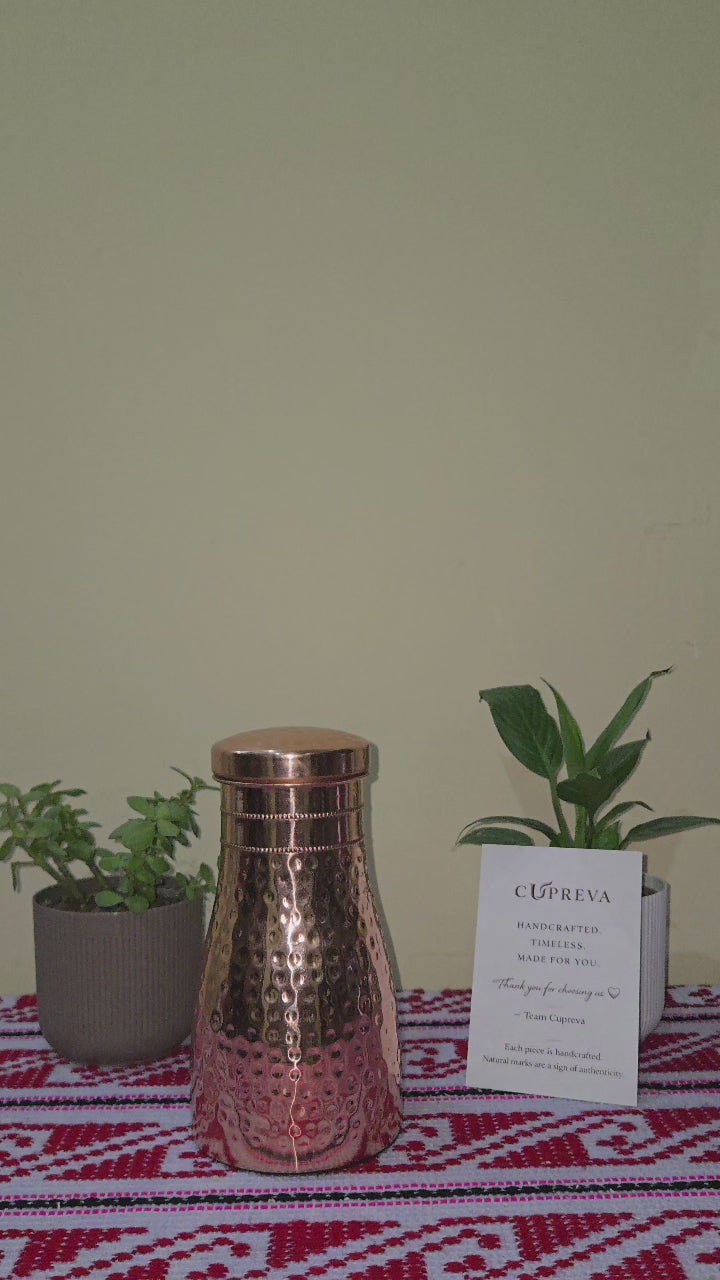 Pure Copper Bedside Carafe | Premium Copper Water Carafe