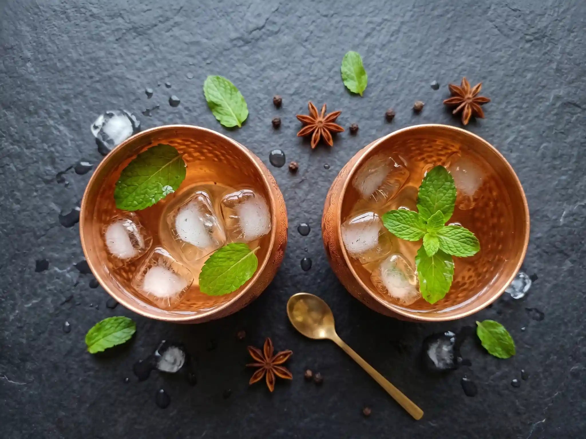 Cupreva Handcrafted Ripple Copper Tumbler | Set of 2